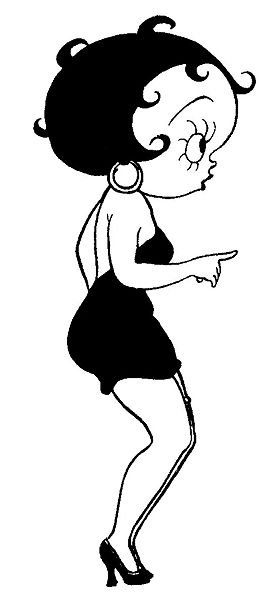 Betty Boop blev patenteret i USA i 1932. Design kan ikke patentbeskyttes i Europa. Kilde: Af Max Fleischer (U.S. Patent D86,224 [1]) [Public domain], via Wikimedia Commons